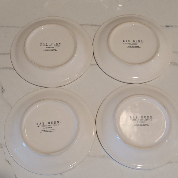 Rae Dunn 4 EASTER Bunny & Chicks Dessert Plates 🍽 - Picture 6 of 7